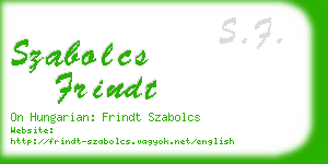 szabolcs frindt business card